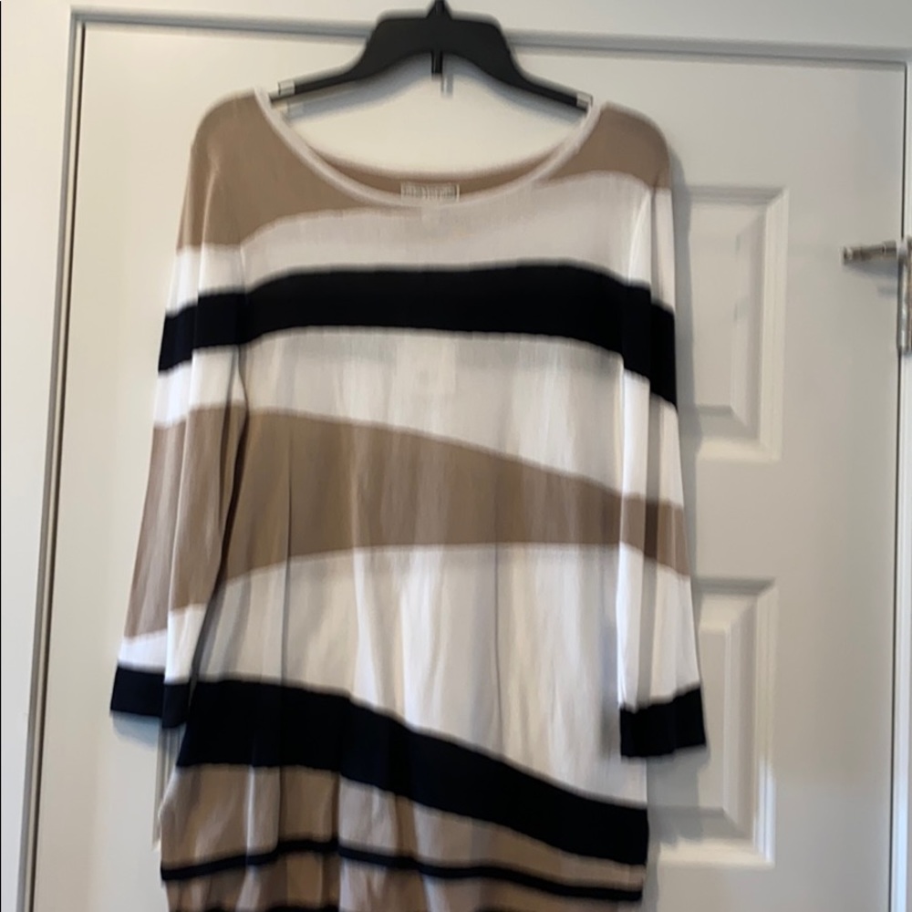 Dana Buchman Colorblock High-Low Sweater - Picture 7 of 9